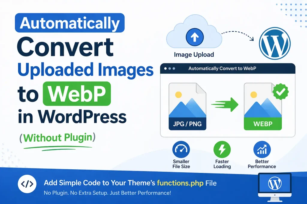 Automatically Convert Uploaded Images to WebP in WordPress (Without Plugin)